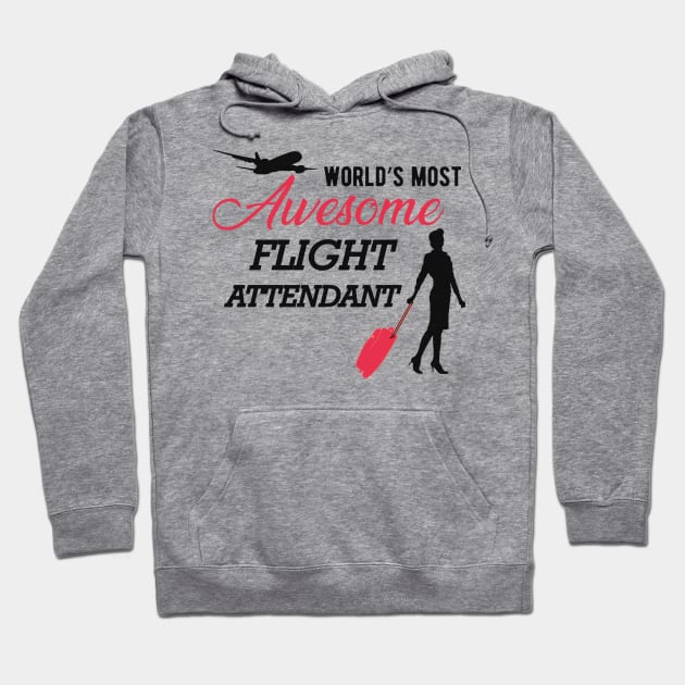 Flight Attendant - World's most awesome flight attendant Hoodie by KC Happy Shop